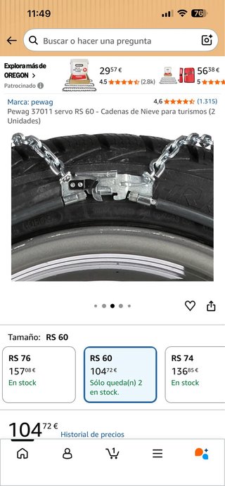 Cadenas de Nieve Pewag RS 60