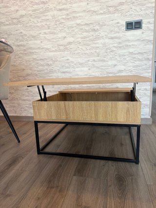 Mesa de centro moderna madera y metal