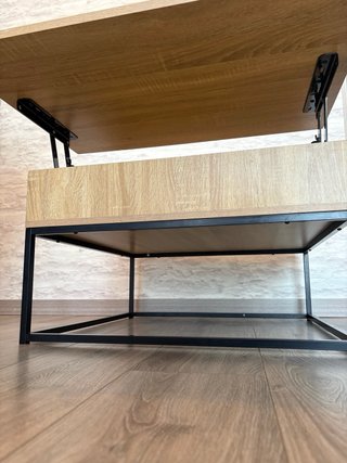 Mesa de centro moderna madera y metal