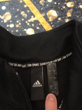Adidas Chaqueta Negra Track Top Streetwear Casual