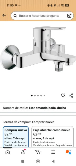 Grifo Ducha Grohe Plata