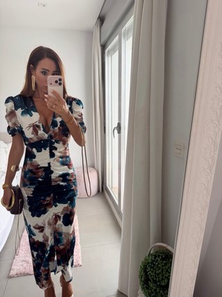 Vestido estampado floral azul