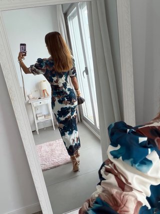 Vestido estampado floral azul