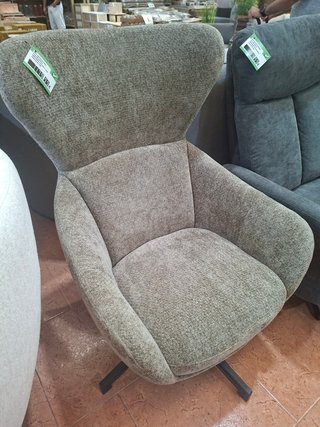 Butaca giratoria relax tela beige