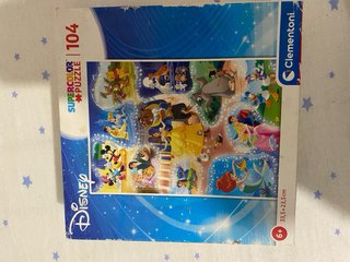 Lote 8 juegos de mesa Disney, Scrabble, Puzzles