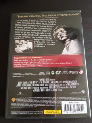 DVD Bette Davis En La Carta