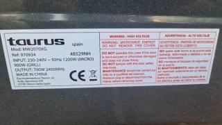 Microondas Taurus Plata