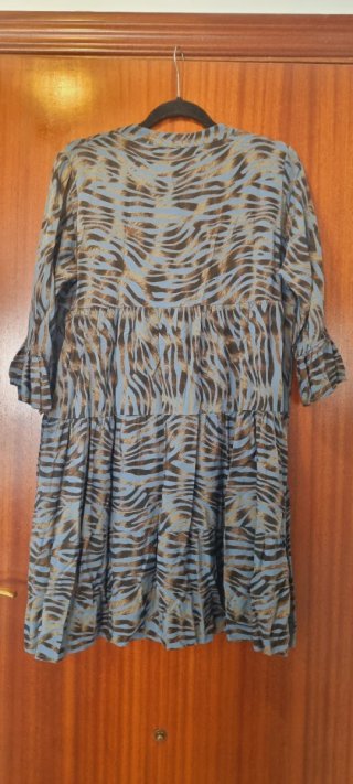 Vestido corto estampado cebra