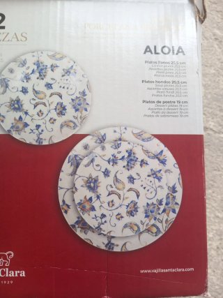 Vajilla Santa Clara Aloia Porcelana Premium