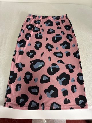 Falda midi estampado leopardo rosa T.M