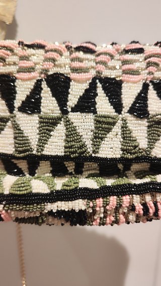 Bolso Zara de cuentas multicolor