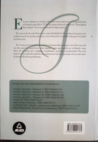 Oposiciones Secundaria Informática Vol. Práctico