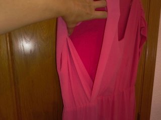 Vestido premamá y lactancia rosa