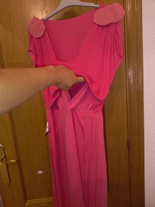 Vestido premamá y lactancia rosa