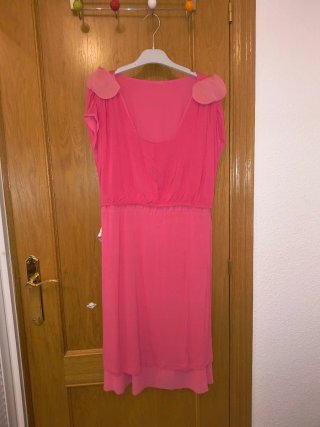 Vestido premamá y lactancia rosa
