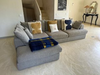 Sofá Chaise Longue Gris Tela como nuevo