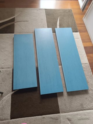 Estanterías de madera azules (3 unidades)