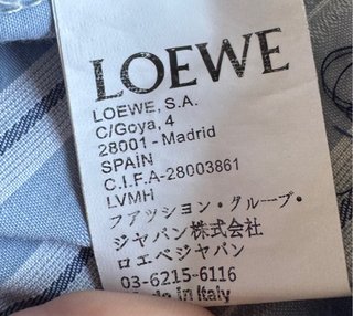 Camisa Loewe Rayas Azul y Blanco (no es autentico)