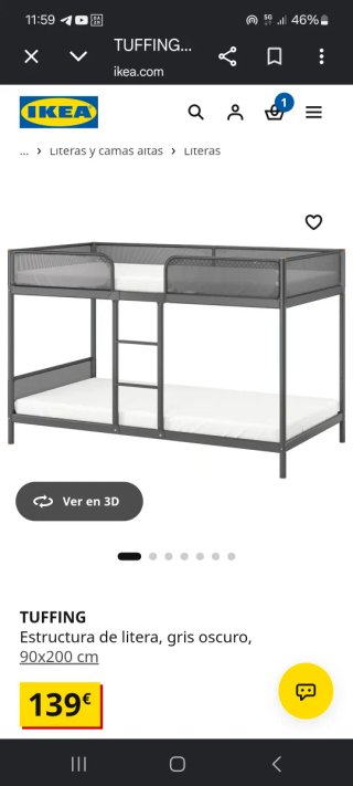 Litera IKEA  TUFFING con muy poco uso