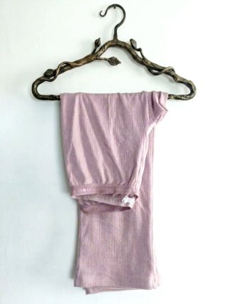 Pijama rosa de canalé