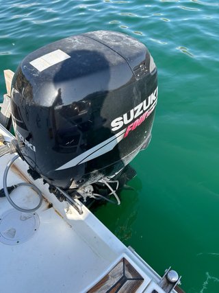 Barco fueraborda con remolque