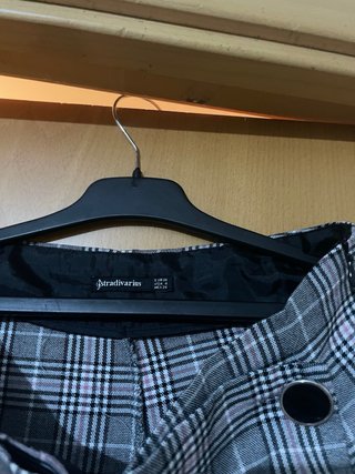 Falda pantalón Stradivarius cuadros XS
