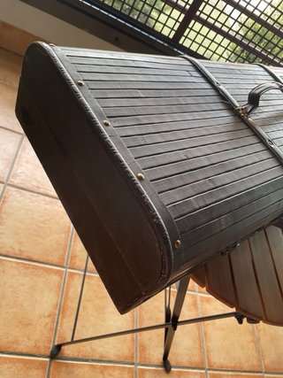 Baúl Vintage Decorativo Madera y Bambú