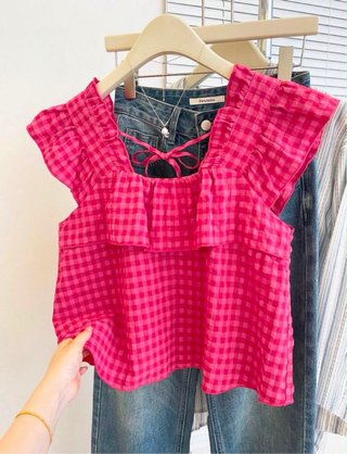 Top cuadros Shein Talla S