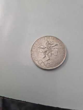 Moneda 25 Pesos Olimpiada México 1968 Plata