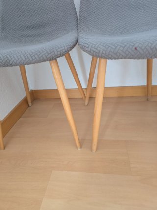 Juego de 3 sillas grises