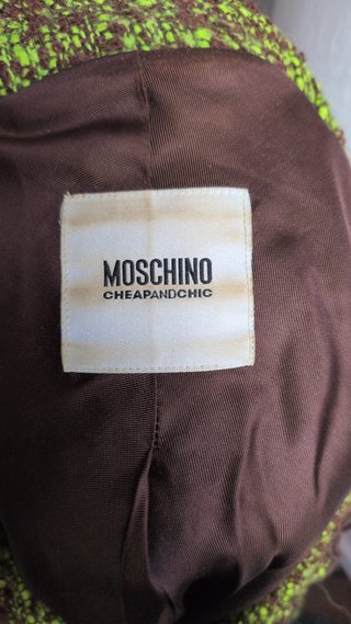 Chaqueta Moschino Cheap & Chic Tweed Verde Marrón