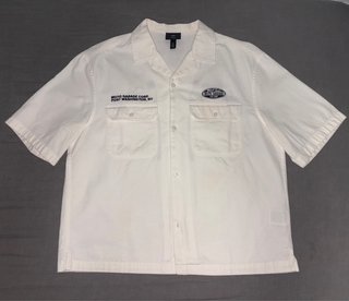 Camisa H&M Blanca Manga Corta Oversize