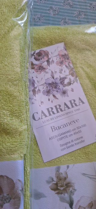 Parure bagno Carrara cotone lime