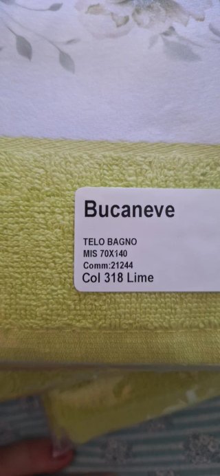 Parure bagno Carrara cotone lime