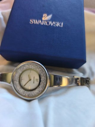 Reloj Swarovski Plata y Blanco