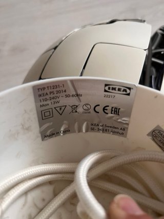 Lámpara IKEA PS 2014 Blanca/Gris 35cm