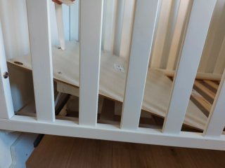 Cuna MiCuna madera blanca 2 alturas