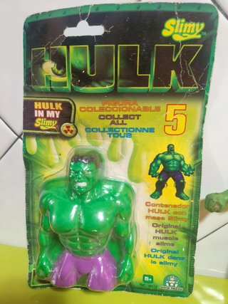 Lote blister y figuras goma pvc Hulk años 80