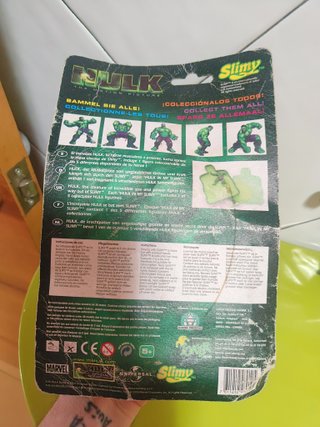 Lote blister y figuras goma pvc Hulk años 80