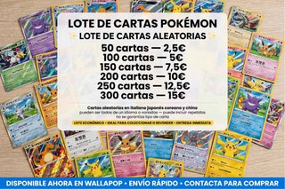 Lote Cartas Pokémon Aleatorias originales
