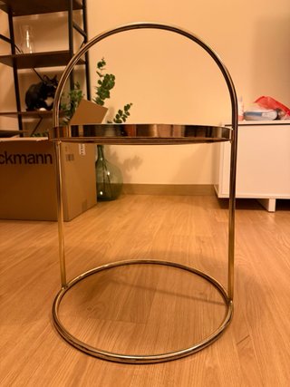 Mesa auxiliar Zara Home mármol y metal