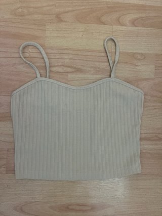Top tirantes beige