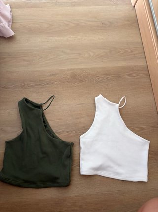 Lote 2 Tops Mujer (Verde y Blanco)