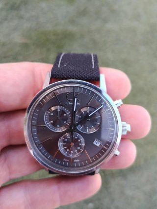 Reloj Calvin Klein Cronógrafo Negro y Plateado
