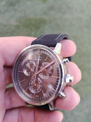 Reloj Calvin Klein Cronógrafo Negro y Plateado