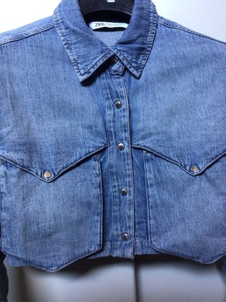 Zara Bolero Denim Chiaro, 2 Tasche e Automatici