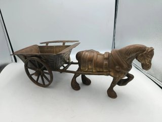 CABALLO Y CARRO EN BRONCE