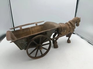CABALLO Y CARRO EN BRONCE