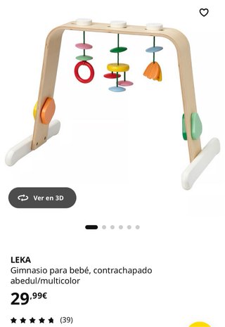 Gimnasio de madera para bebé.