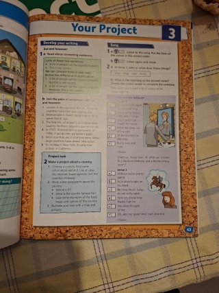 Libro y cuadernillo de inglés.